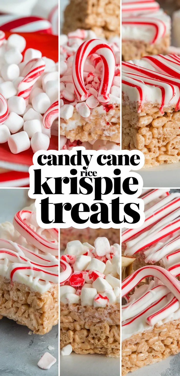 A photo of Candy Cane Rice Krispie Treats Recipe