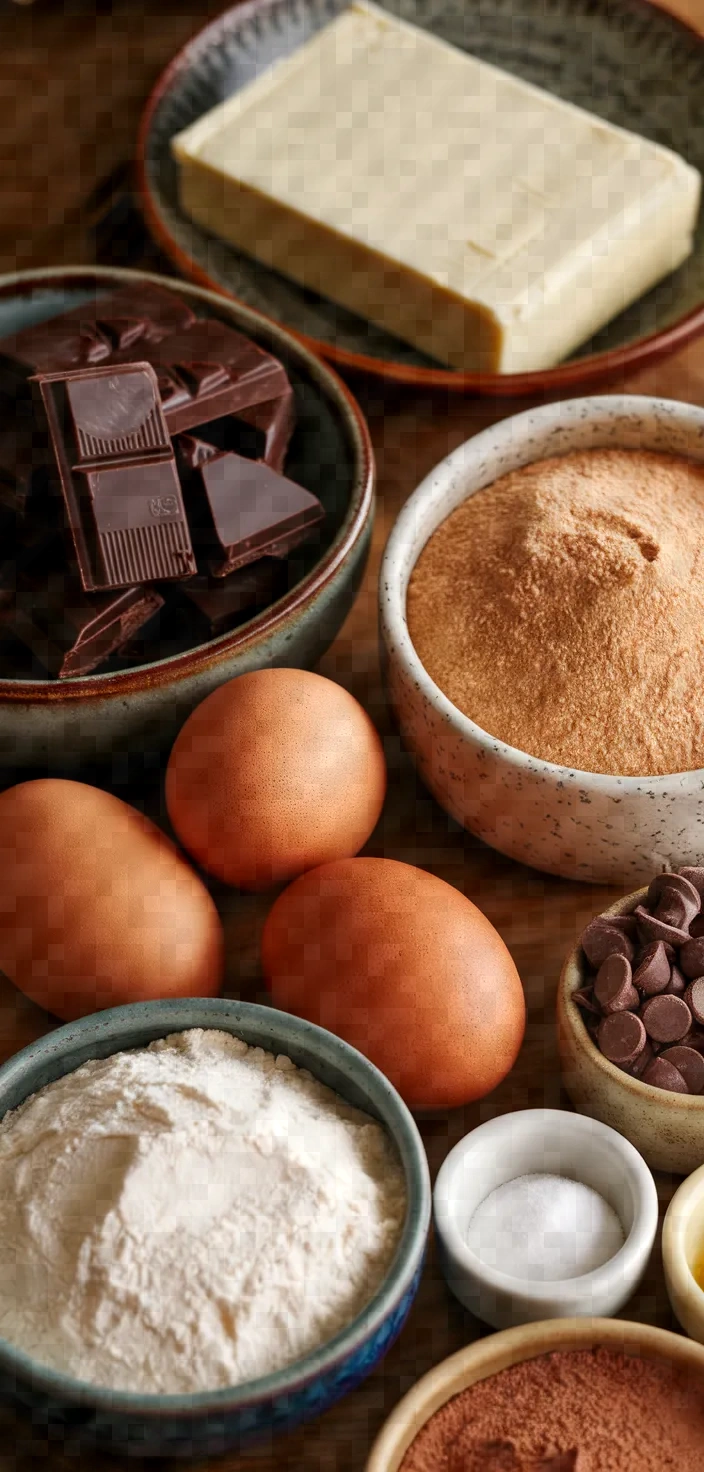 Ingredients photo for Fudgy Brown Butter Sourdough Brownies Recipe