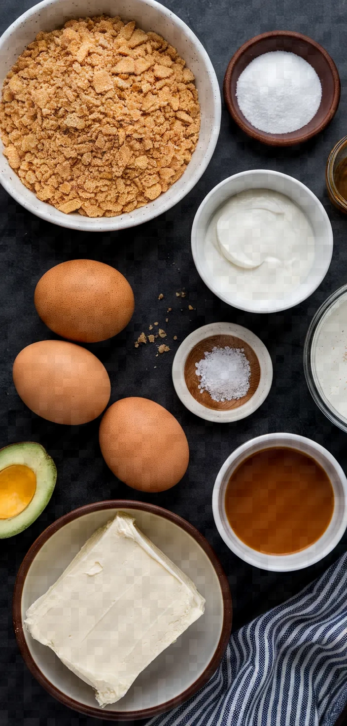 Ingredients photo for Salted Caramel Cheesecake Recipe