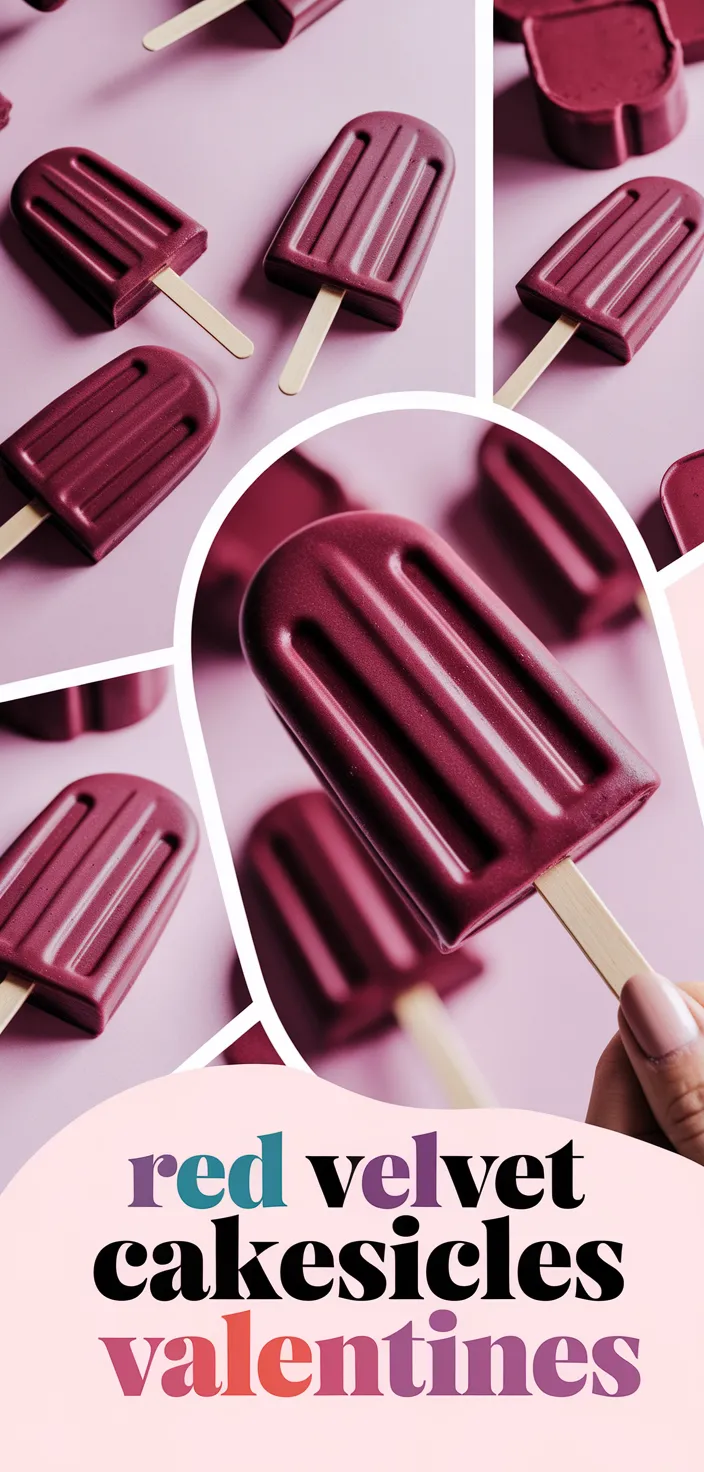 A photo of Red Velvet Cakesicles Valentines Recipe