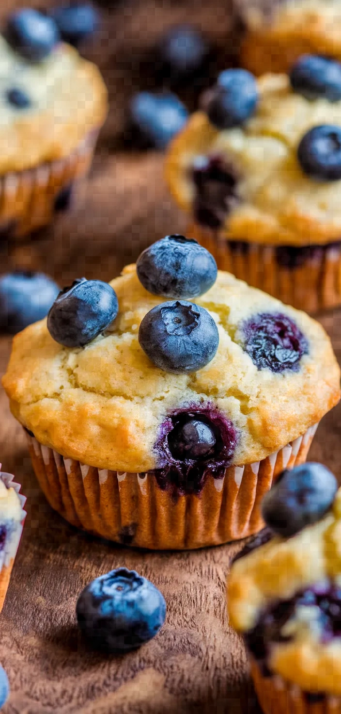 Photo of Blueberry Lemon Cornmeal Muffins Recipe
