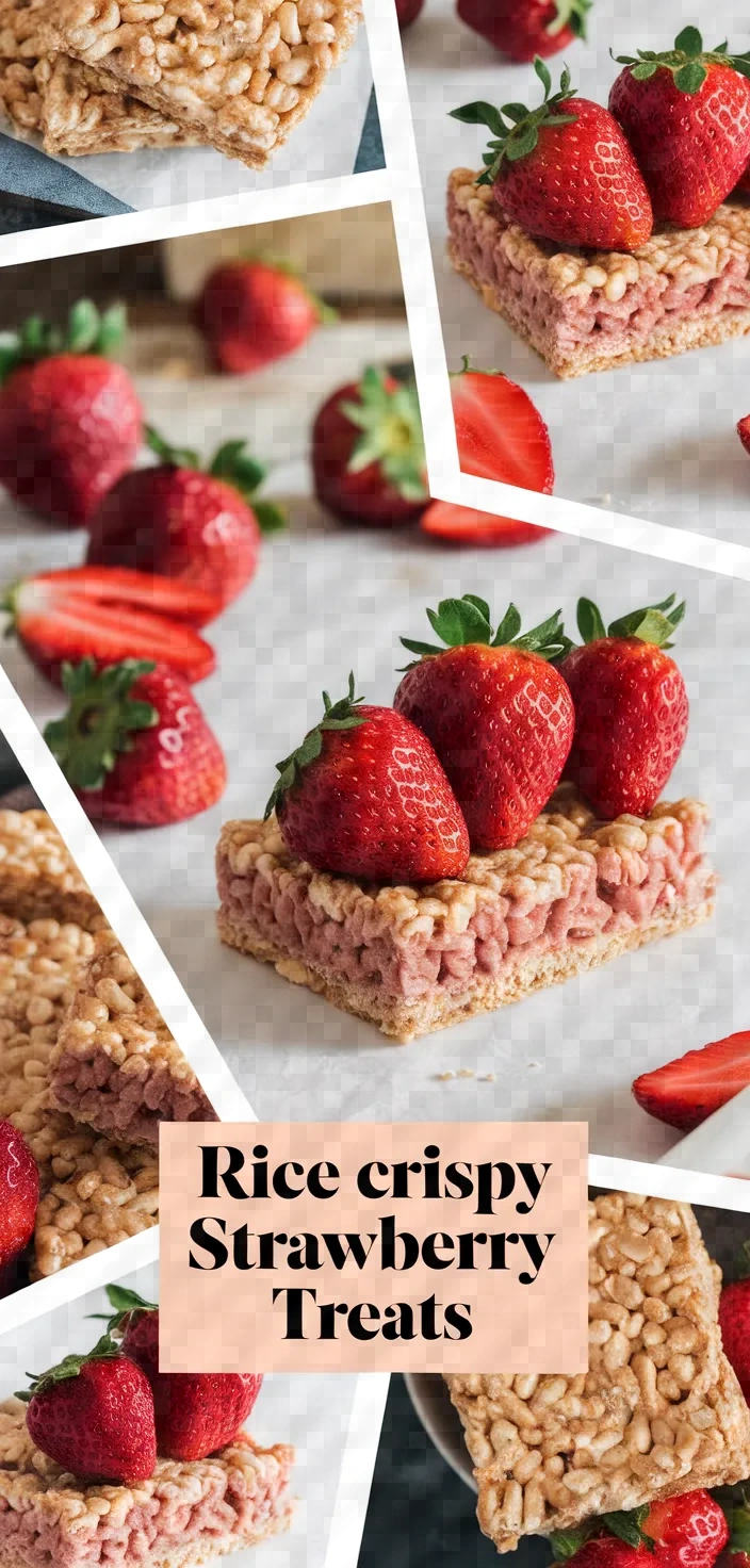 A photo of Brown Rice Crispy Treats W Strawberries Recipe