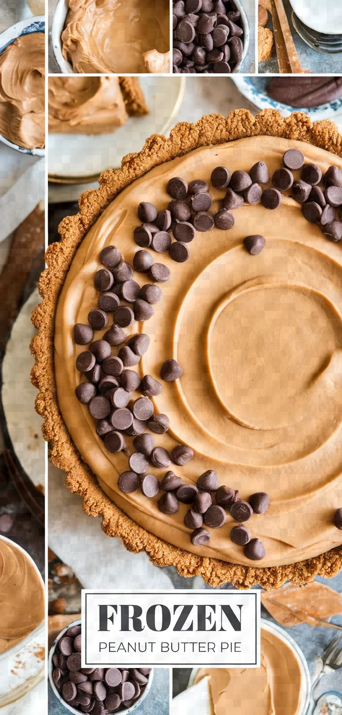 A photo of Frozen Peanut Butter Chocolate Chip Pie Recipe