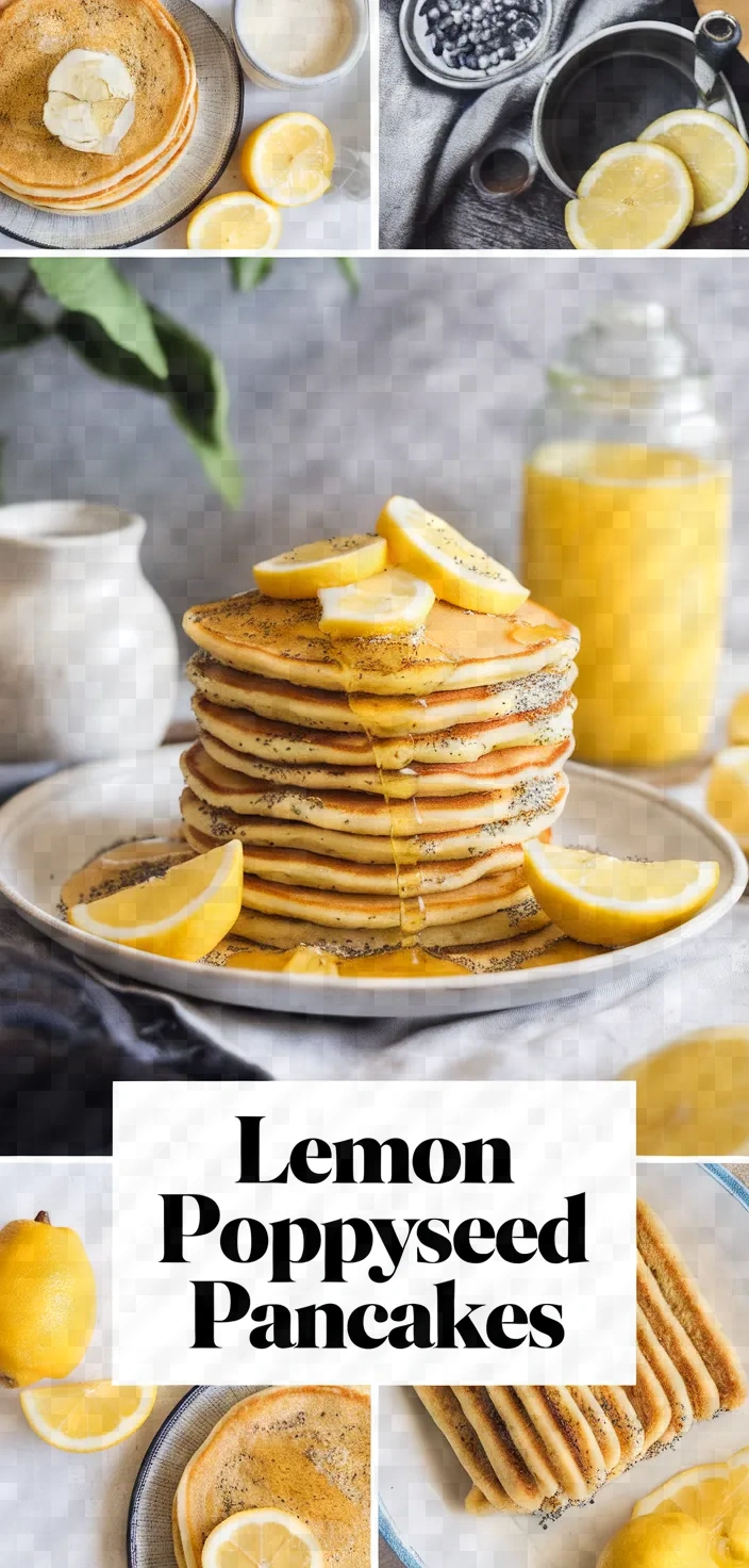 A photo of Lemon Poppyseed Pancakes Recipe
