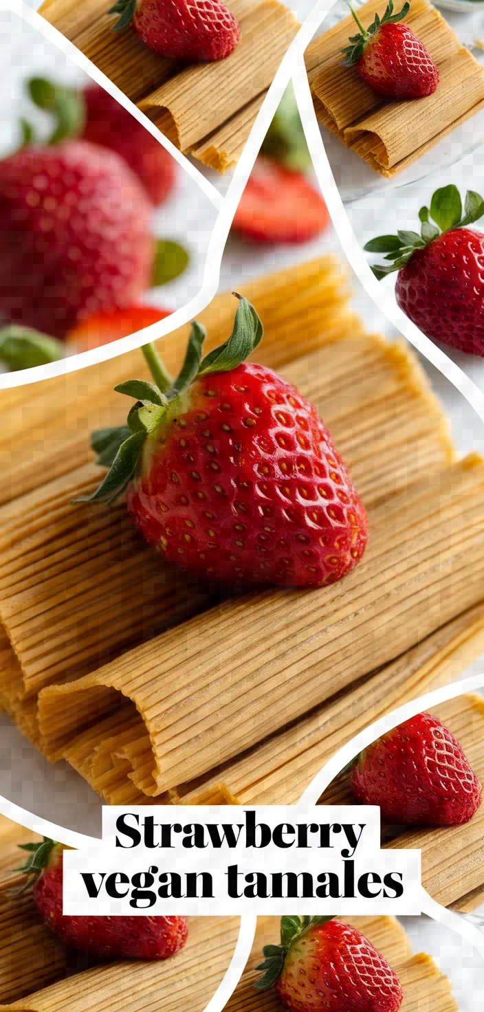 A photo of Vegan Strawberry Dessert Tamales Recipe