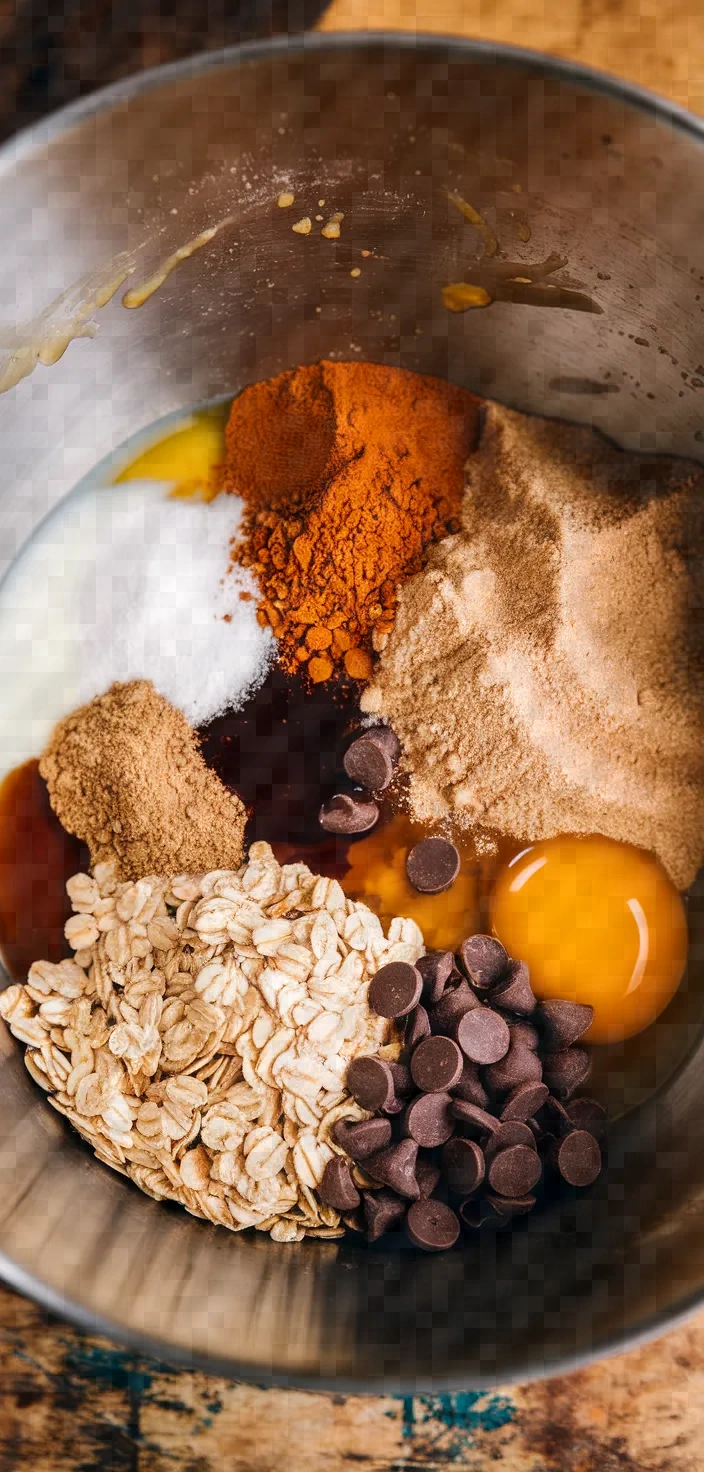 Ingredients photo for Gingerbread Chocolate Chip Baked Oatmeal Bites Recipe