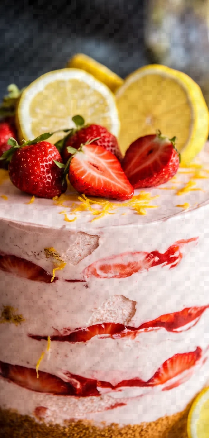 Photo of Strawberry Lemonade Ice Cream Cake Recipe