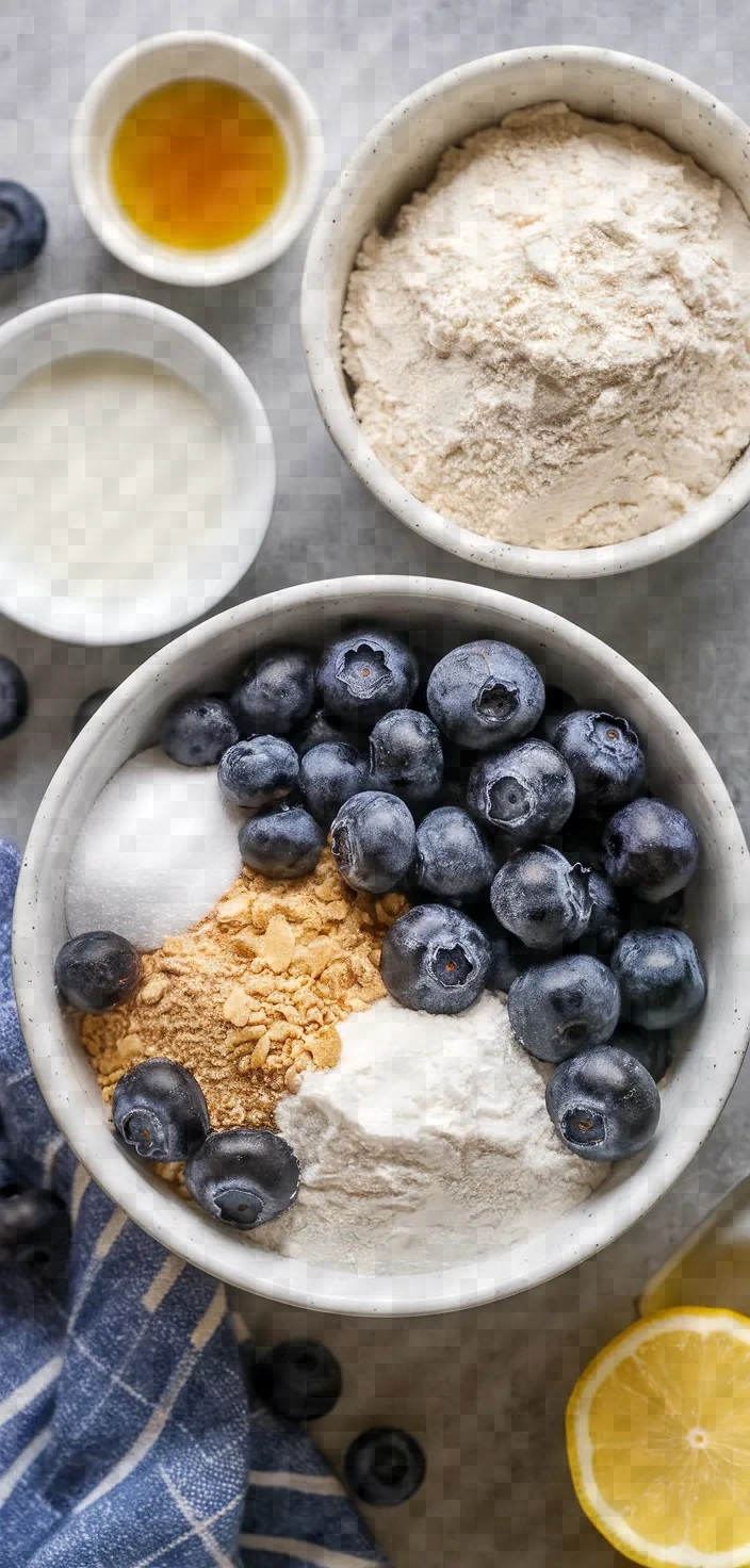 Ingredients photo for Blueberry Breakfast Cake Vegan Recipe
