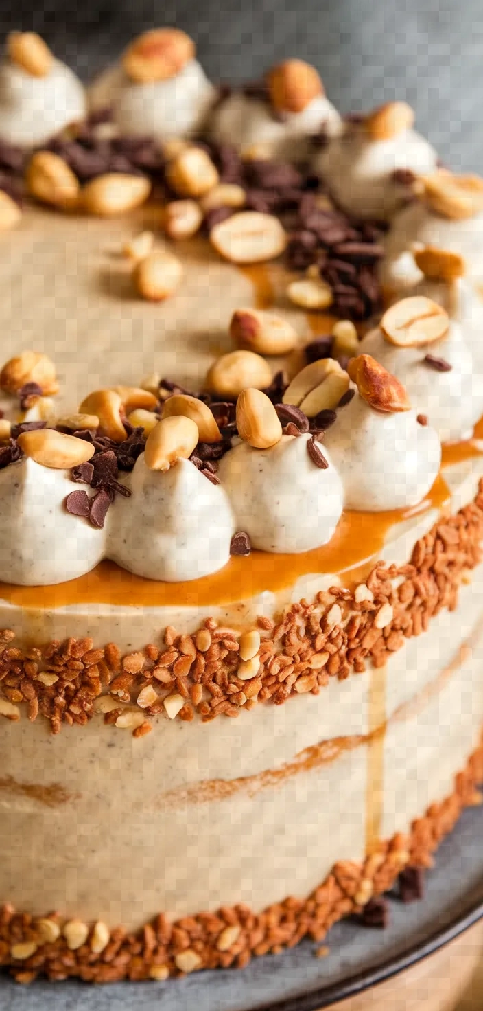 Ingredients photo for Caramel Peanut Vegan Ice Cream Cake Recipe