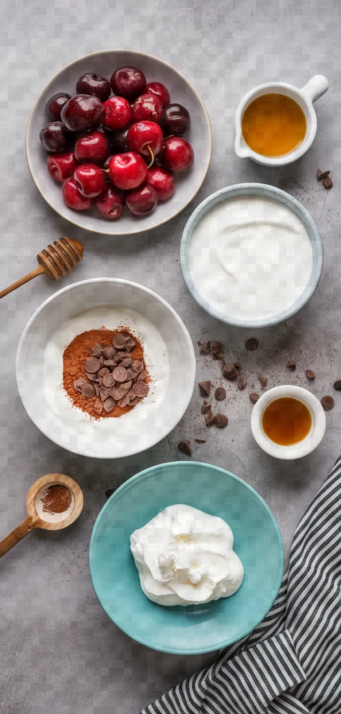 Ingredients photo for Chocolate Covered Cherry Smoothie Recipe