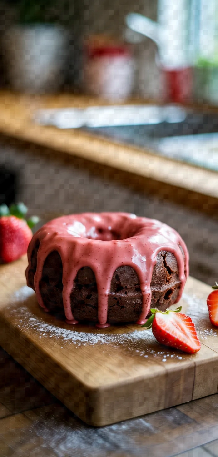 Photo of Chocolate Vegan Donut Recipe Strawberry Glaze