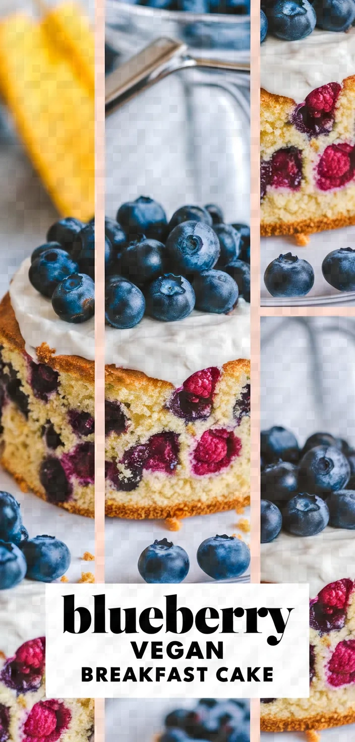 A photo of Blueberry Breakfast Cake Vegan Recipe