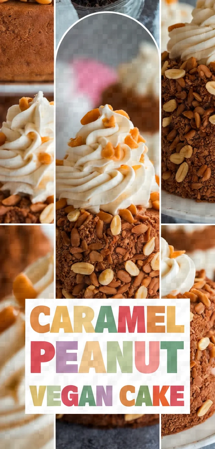 A photo of Caramel Peanut Vegan Ice Cream Cake Recipe
