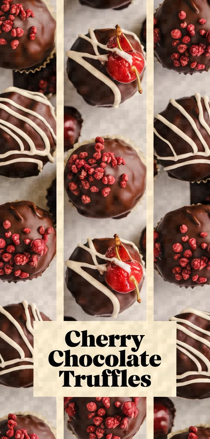 A photo of Cherry Chocolate Walnut Truffles Recipe