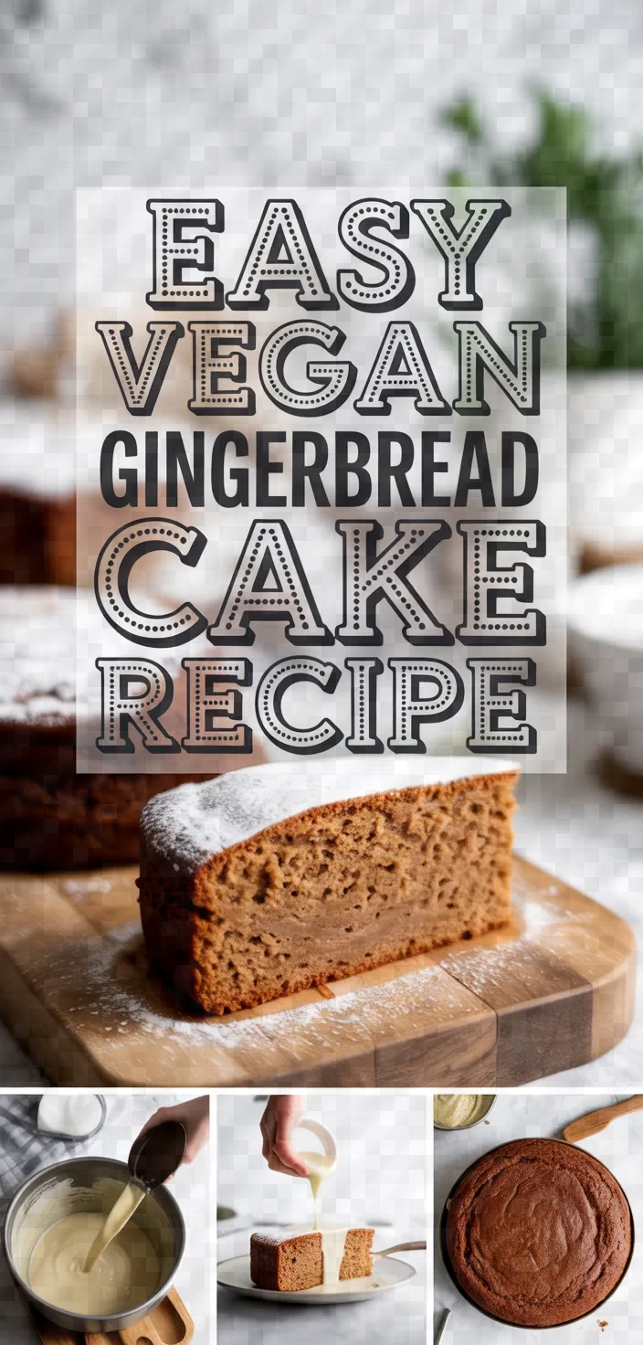 A photo of Easy Vegan Gingerbread Cake Recipe