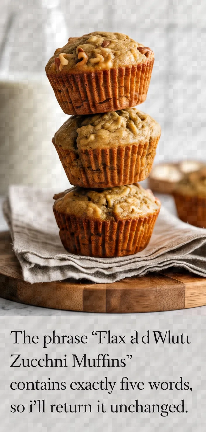 A photo of Flax And Walnut Zucchini Muffins Recipe
