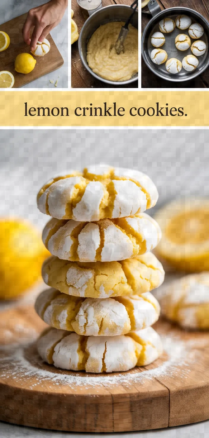 A photo of Lemon Crinkle Cookies Recipe