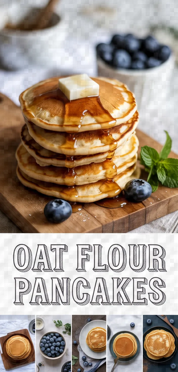 A photo of Oat Flour Pancakes Recipe