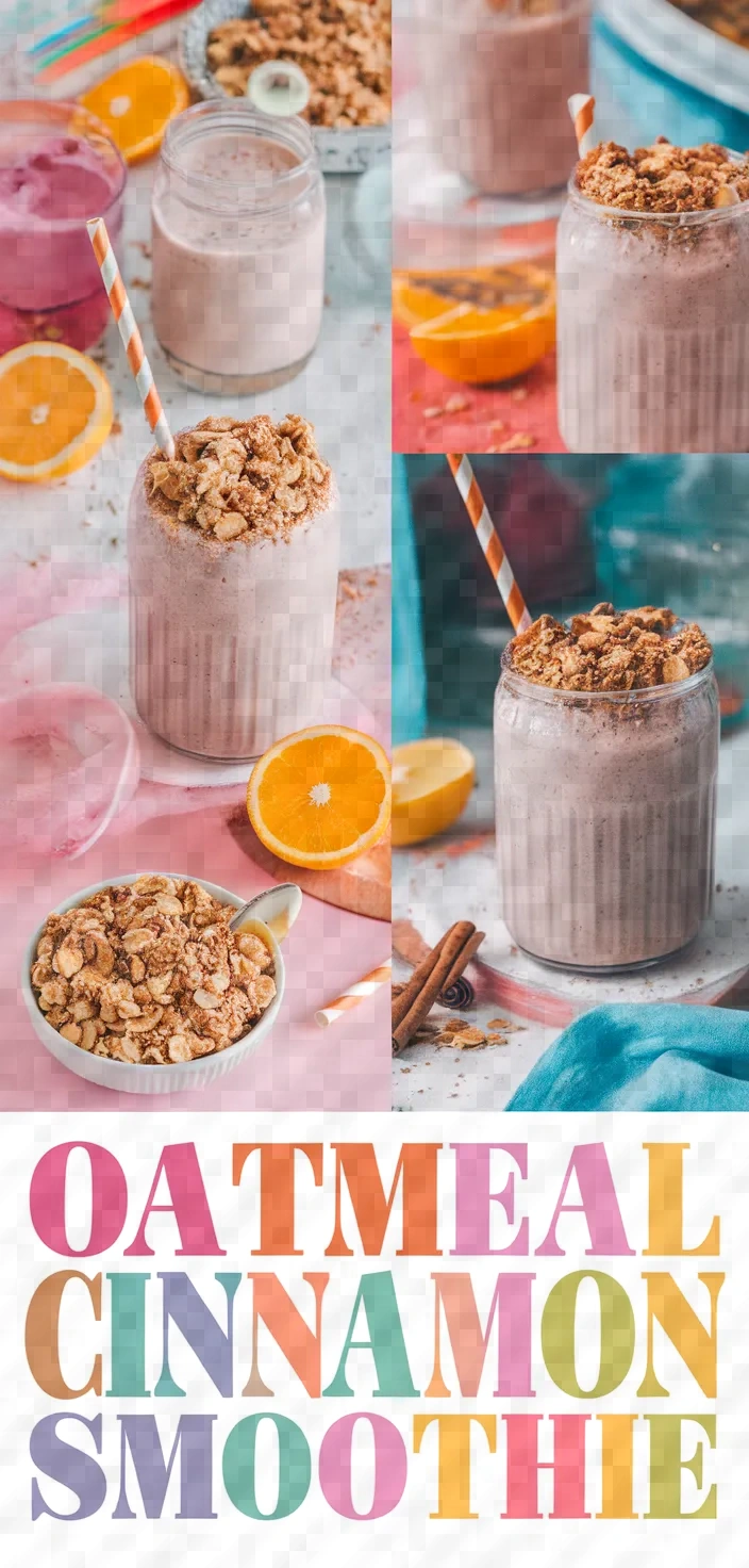 A photo of Oatmeal Cinnamon Smoothie W Oatmeal Cookie Crumble Recipe