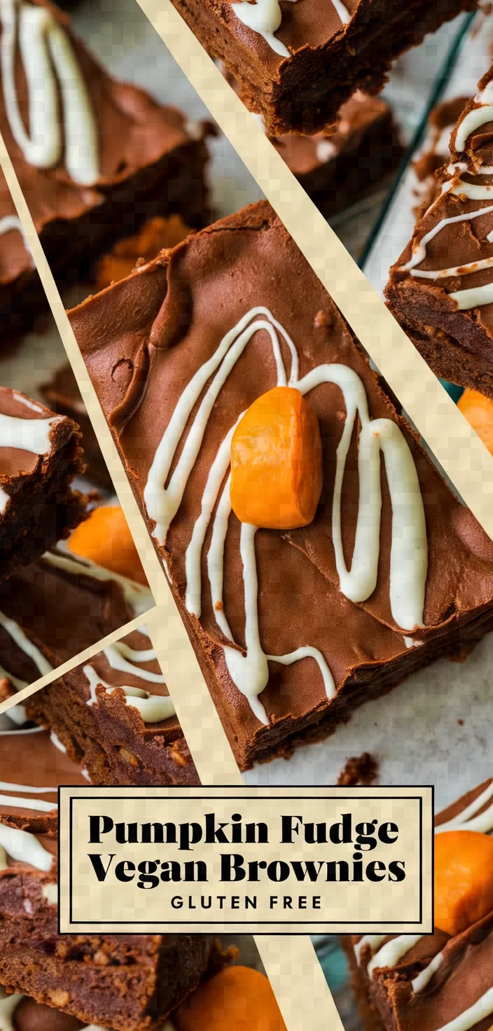 A photo of Pumpkin Fudge Brownies Vegan Gluten Free Recipe