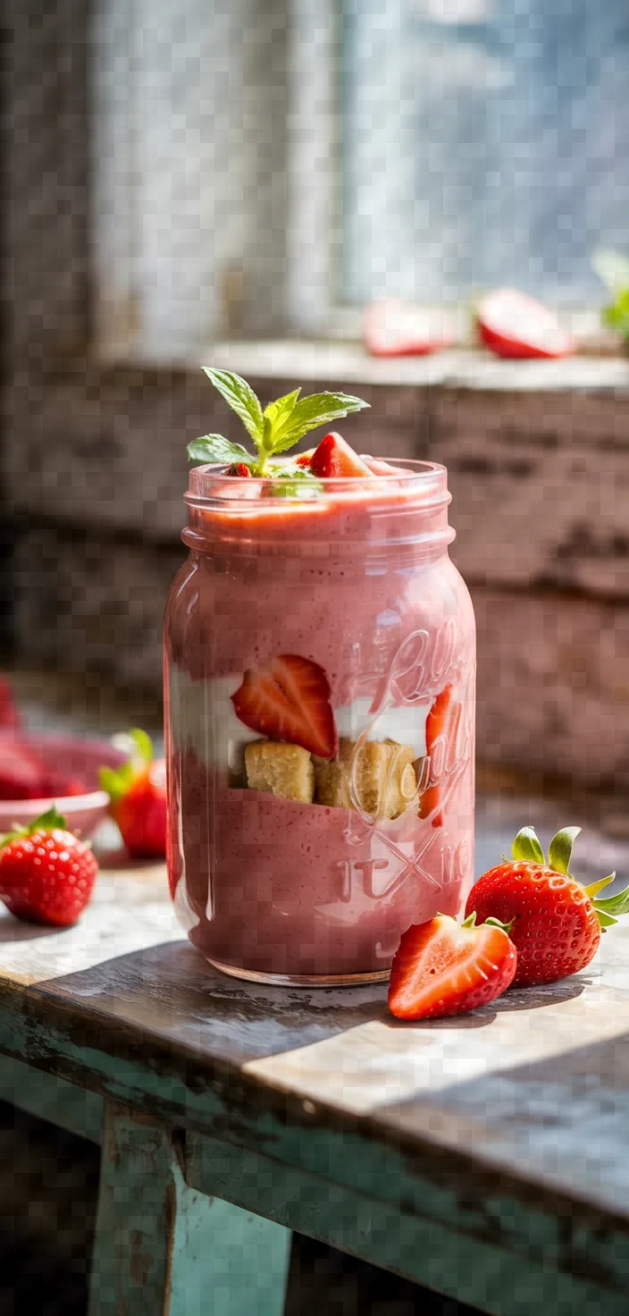 Healthy Strawberry Shortcake Smoothie Recipe