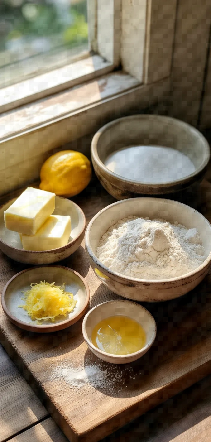Ingredients photo for Lemon Crinkle Cookies Recipe