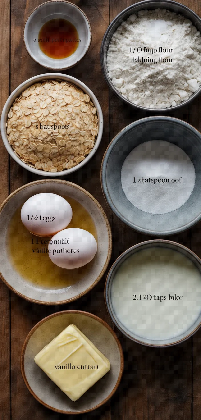 Ingredients photo for Oat Flour Pancakes Recipe