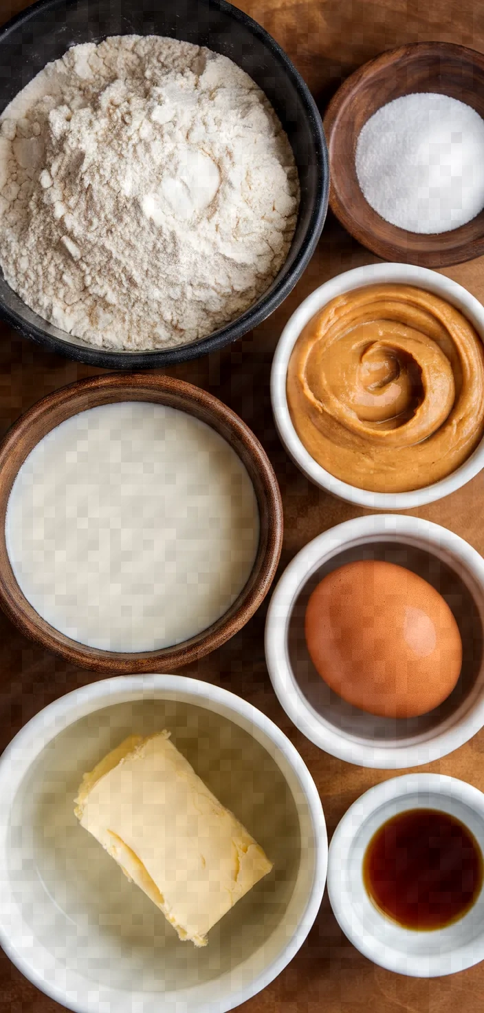 Ingredients photo for Peanut Butter Pancakes Recipe