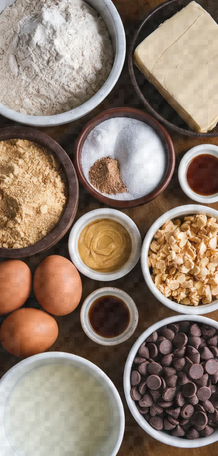 Ingredients photo for Tahini Chocolate Chip Cupcakes Recipe