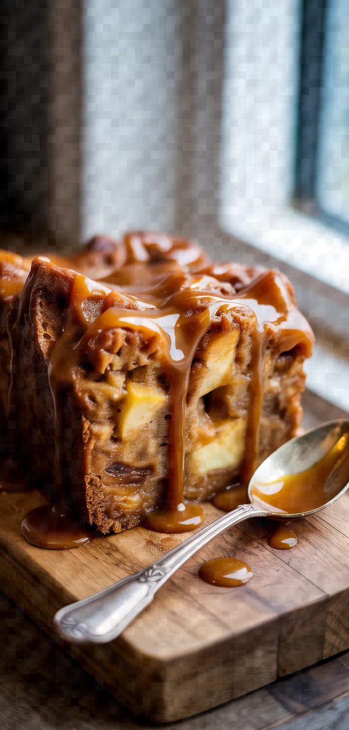 Apple Cinnamon Bread Pudding With Salted Caramel Sauce Recipe