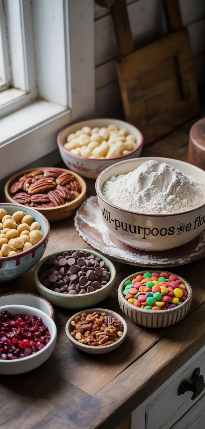 Ingredients photo for Christmas Kitchen Sink Cookies Recipe