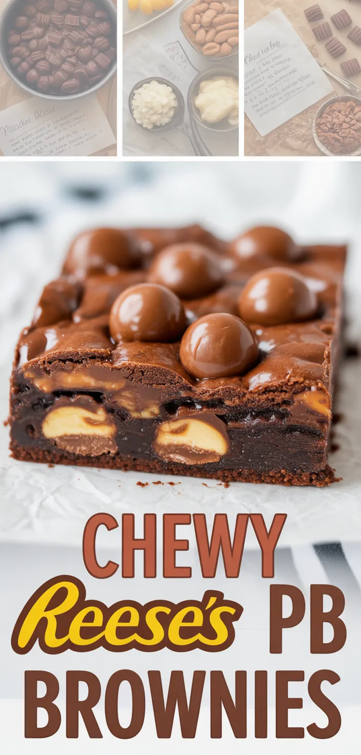 A photo of Chewy REESE's PIECES Peanut Butter Brownies Recipe
