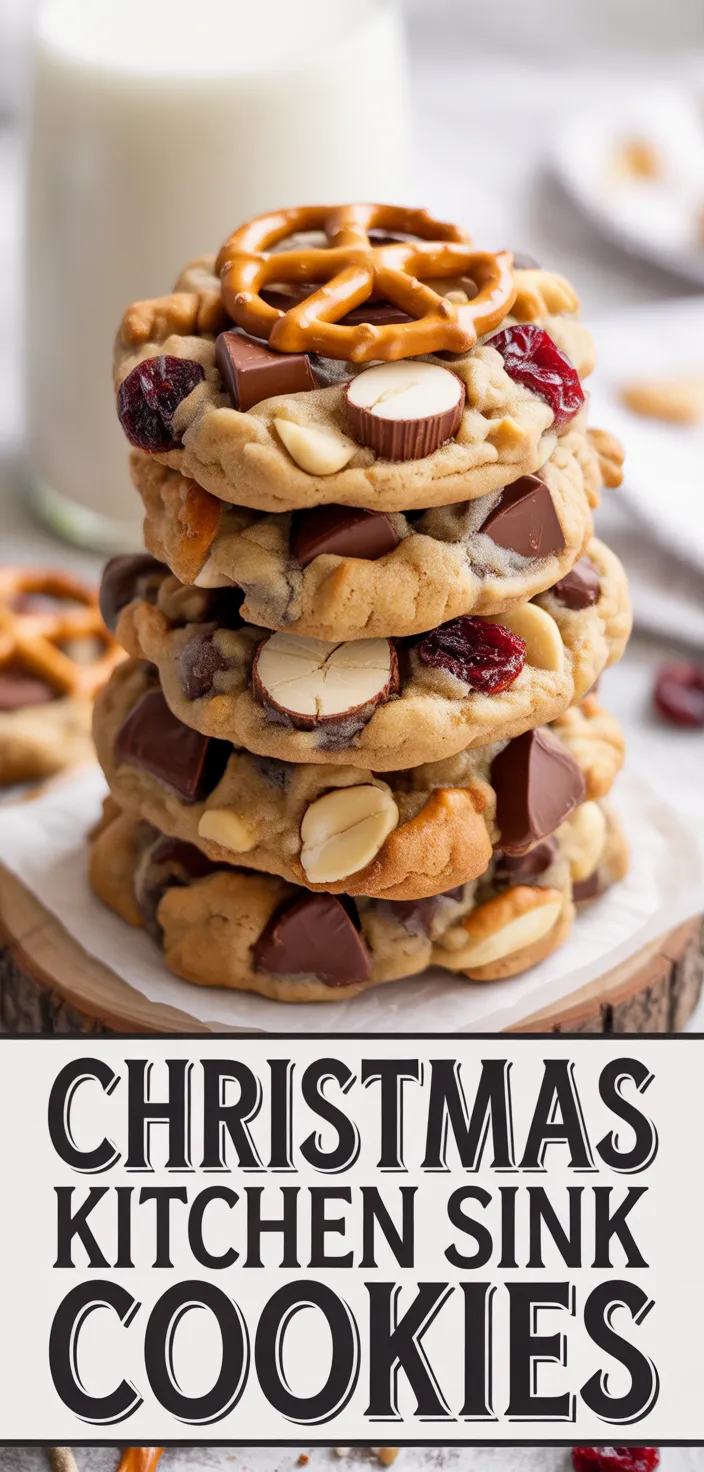 A photo of Christmas Kitchen Sink Cookies Recipe