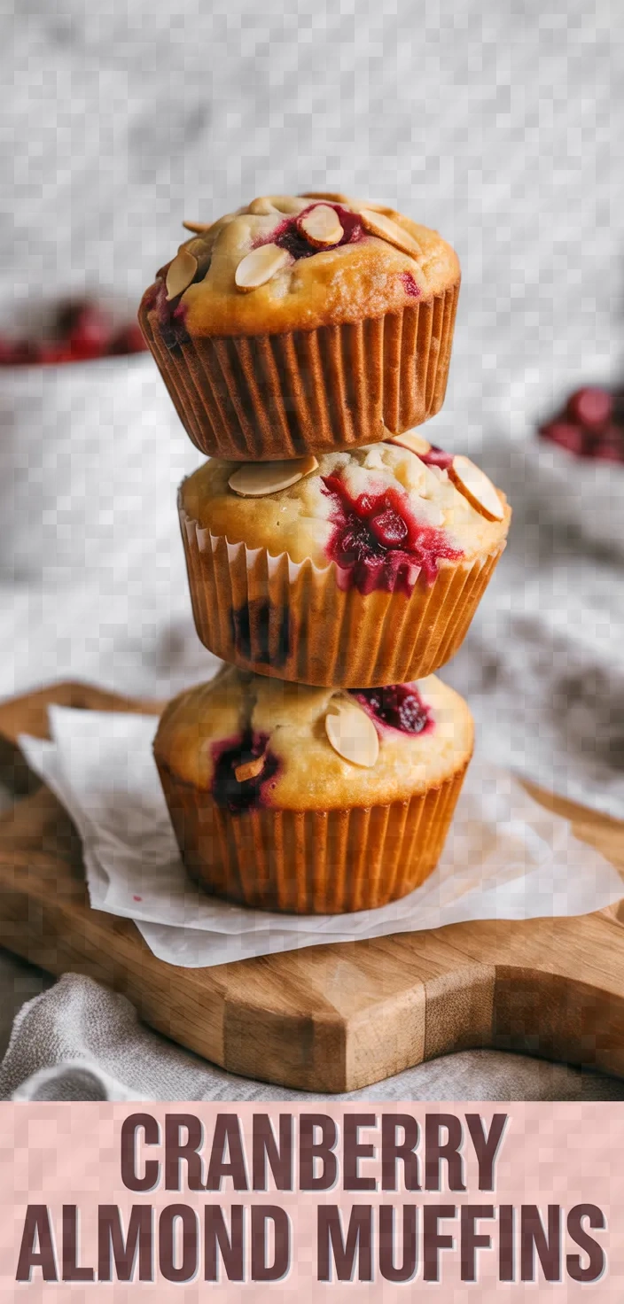A photo of Cranberry Almond Muffins Recipe