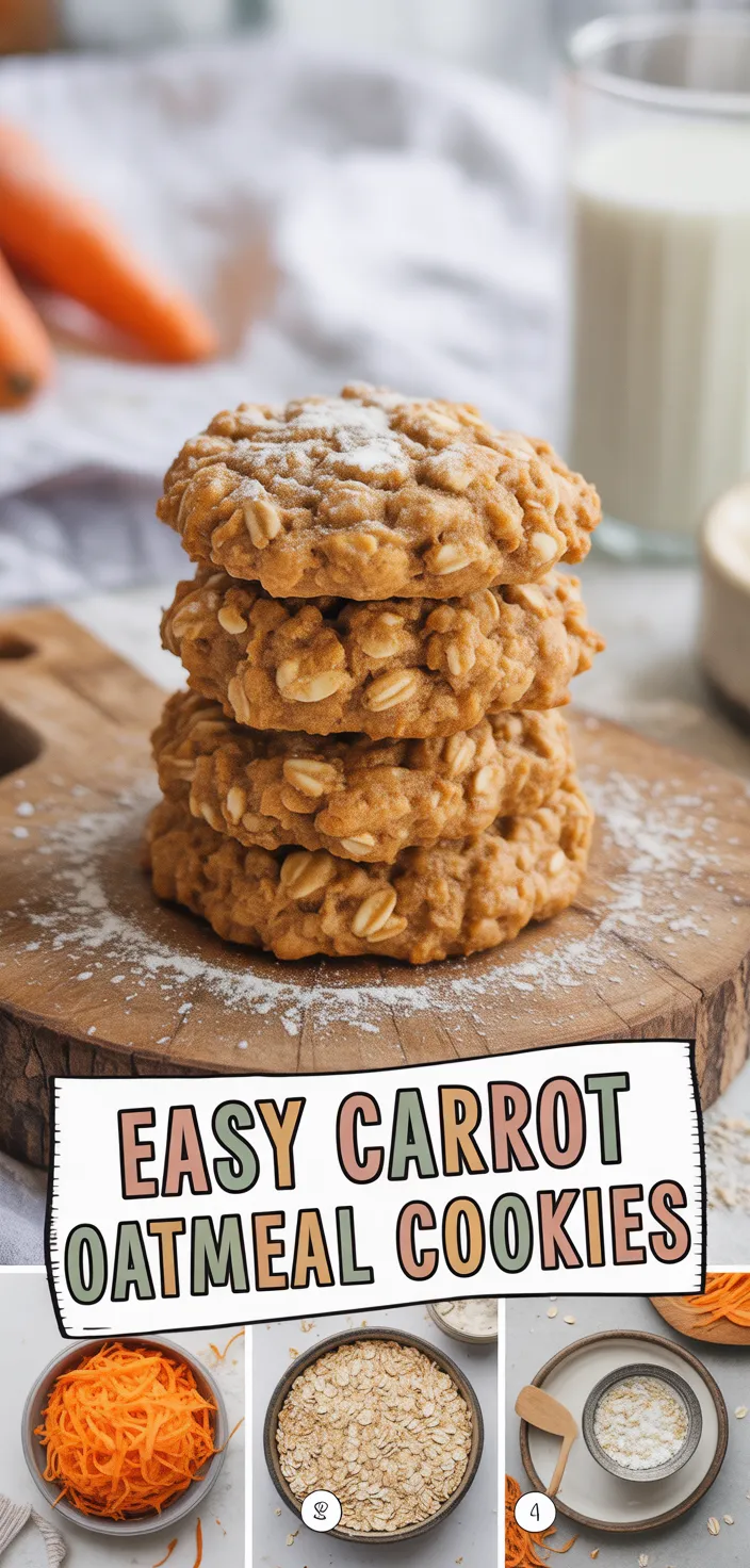 A photo of Easy Carrot Cake Oatmeal Cookies Recipe