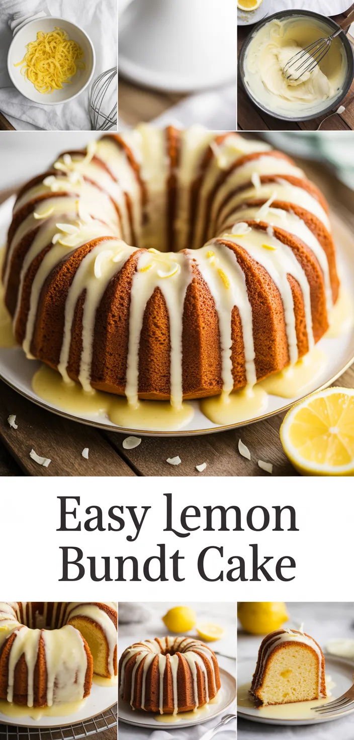 A photo of Easy Lemon Bundt Cake Recipe