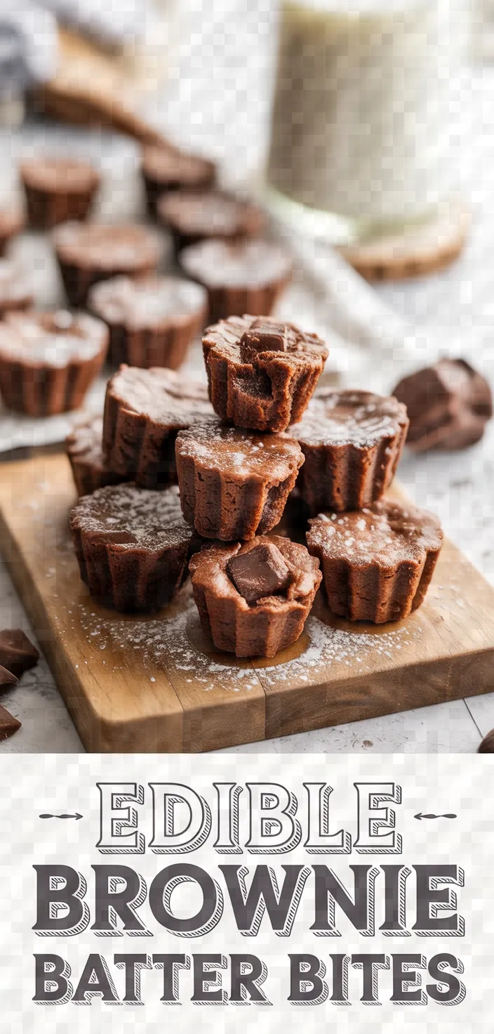 A photo of Edible Brownie Batter Bites Recipe
