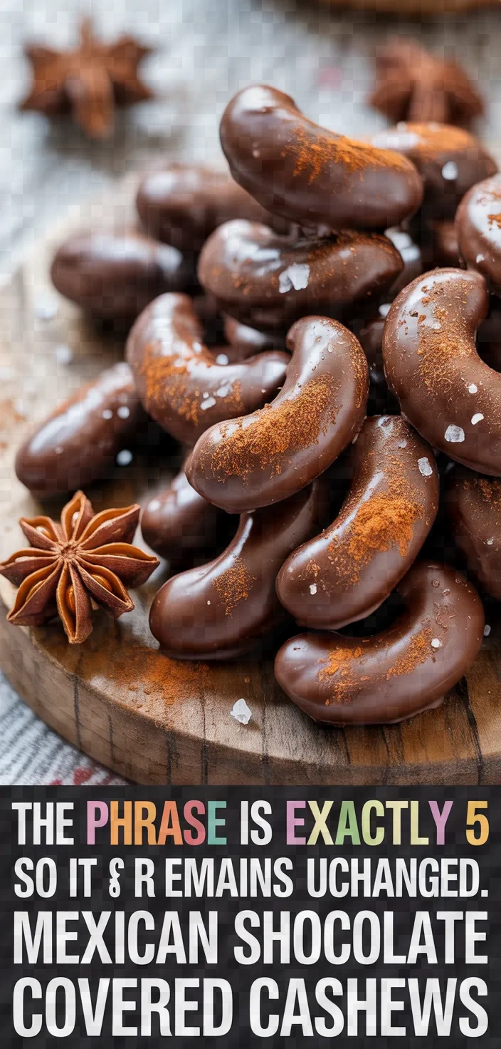 A photo of Mexican Spiced Chocolate Covered Cashews Recipe