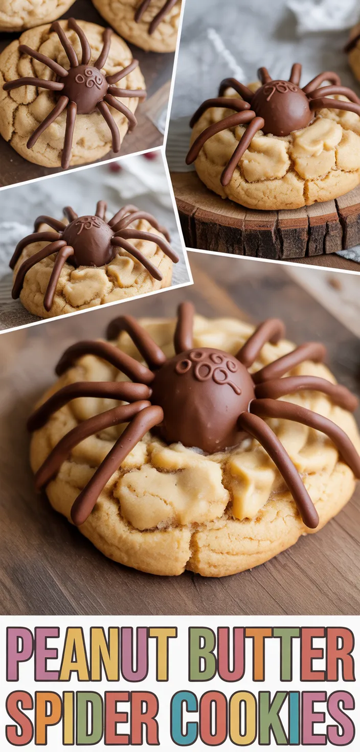 A photo of Peanut Butter Spider Cookies Recipe