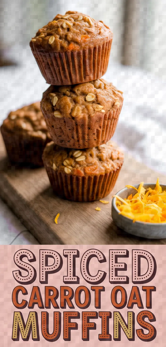 A photo of Spiced Carrot Oat Muffins Recipe