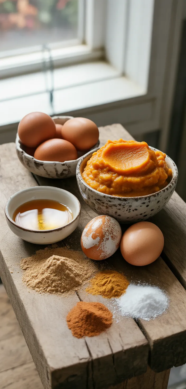 Ingredients photo for Flourless Pumpkin Muffins Recipe