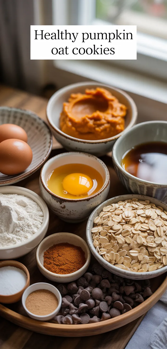 Ingredients photo for Healthy Pumpkin Oat Cookies Recipe