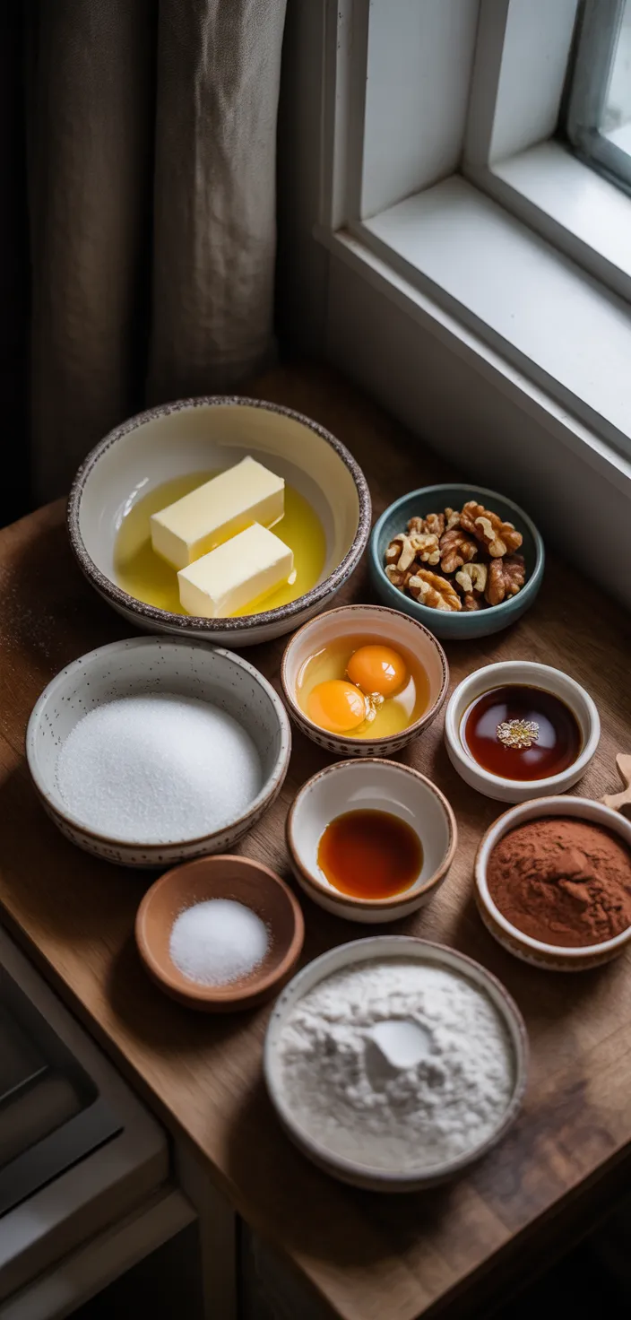 Ingredients photo for One Bowl Brownies Recipe