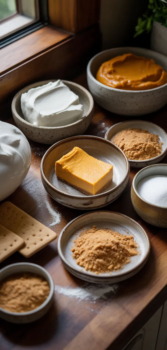 Ingredients photo for Pumpkin Cheesecake Bars Recipe