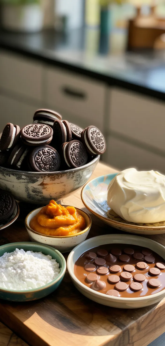 Ingredients photo for Pumpkin Oreo Balls Recipe