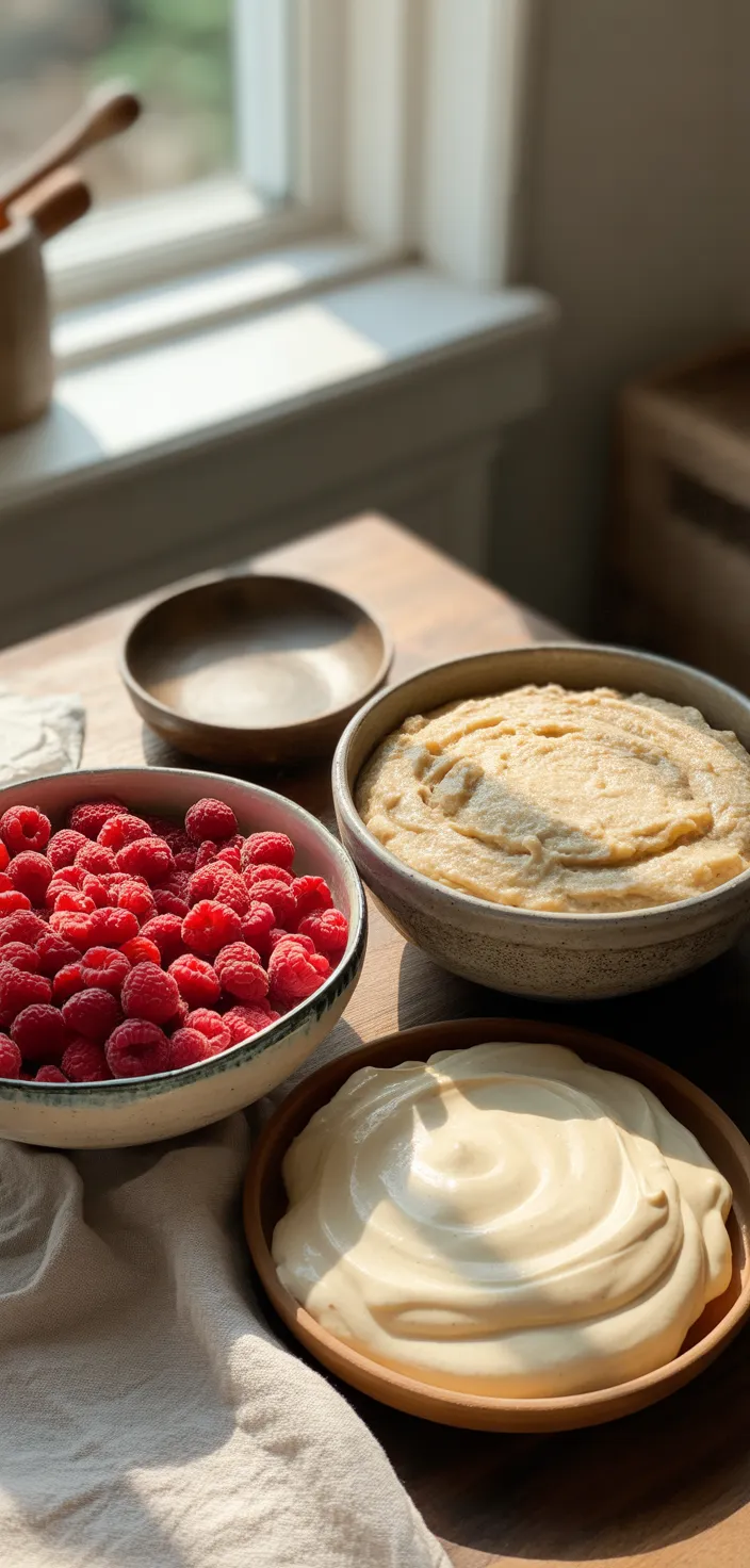 Ingredients photo for Raspberry Almond Cake Recipe