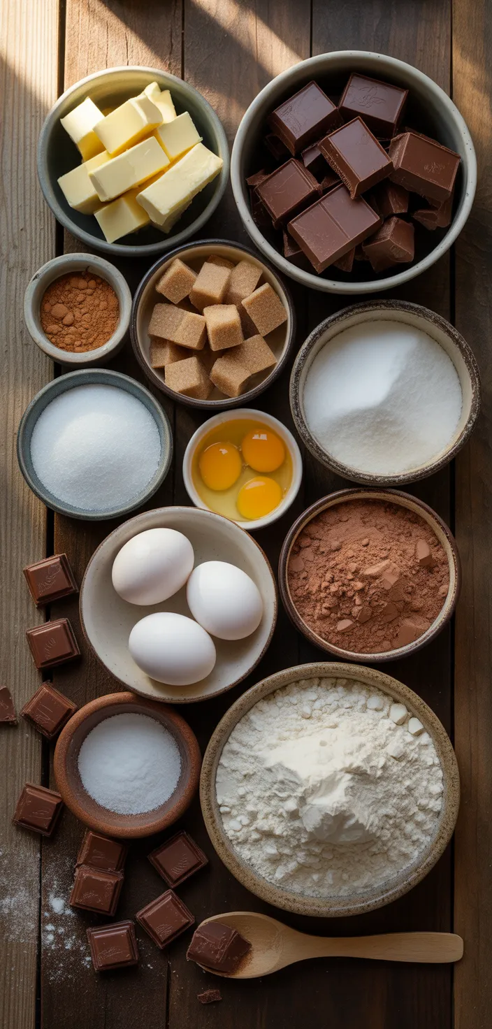 Ingredients photo for The Fudgiest Brownies Recipe