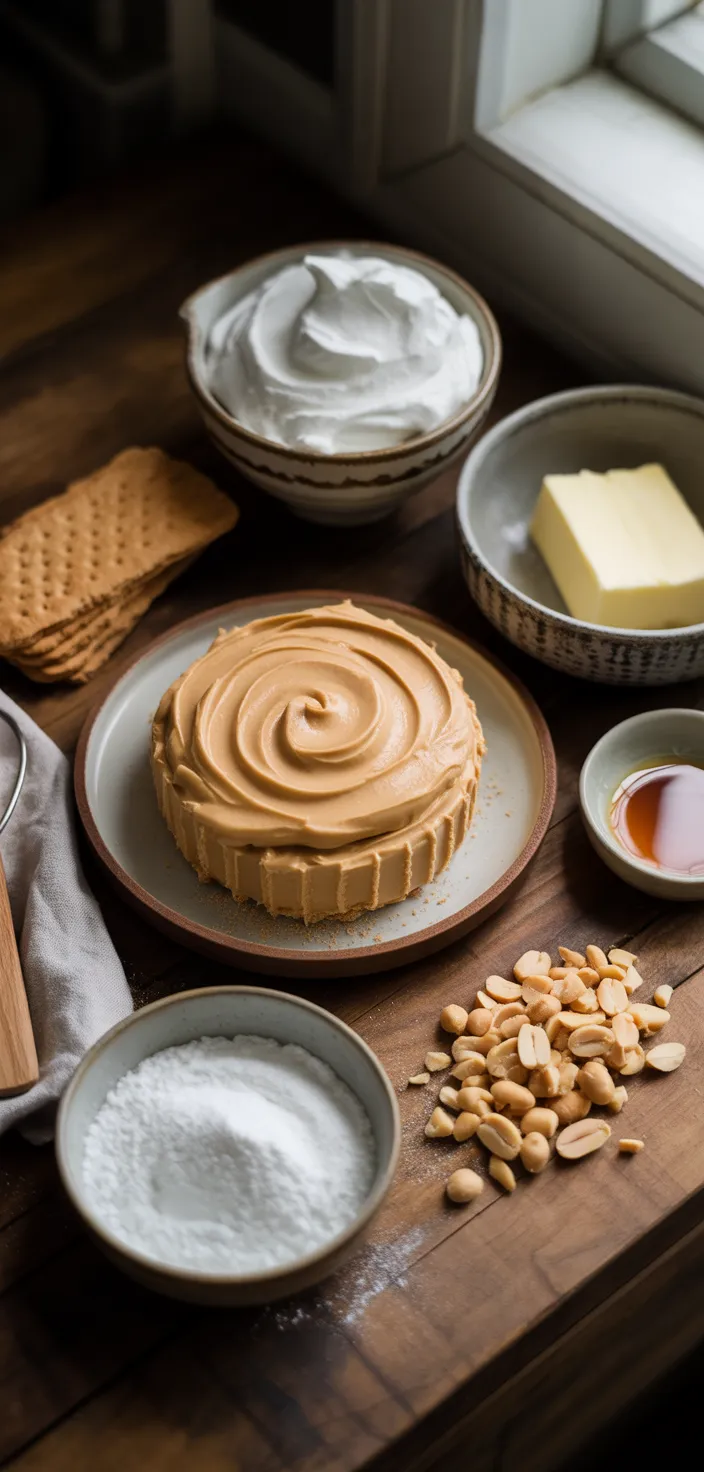 Ingredients photo for Amish Peanut Butter Cream Pie Recipe