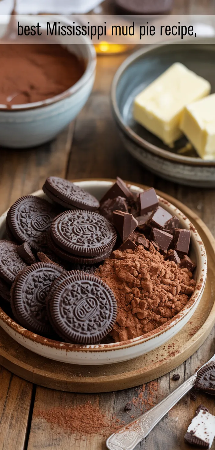 Ingredients photo for Best Mississippi Mud Pie Recipe