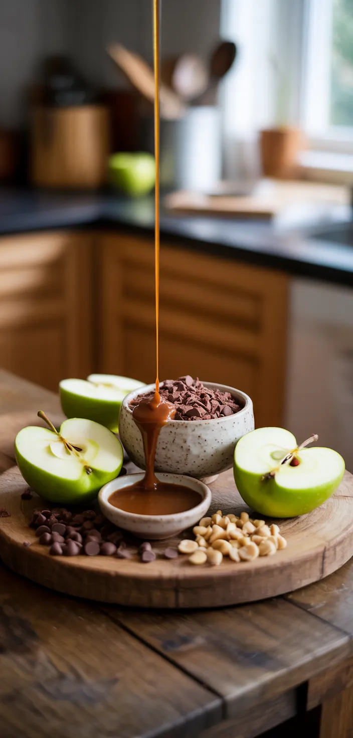 Ingredients photo for Chocolate Covered Caramel Apple Slices Recipe